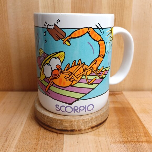 Vintage SCORPIO Zodiac Sign Coffee Mug - Picture 1 of 6